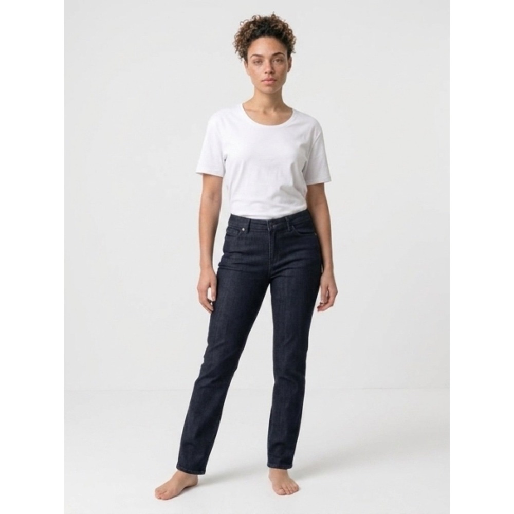 Ann‎ Taylor Factory Women Blue Jeans 14 Petites Modern Mid Rise
